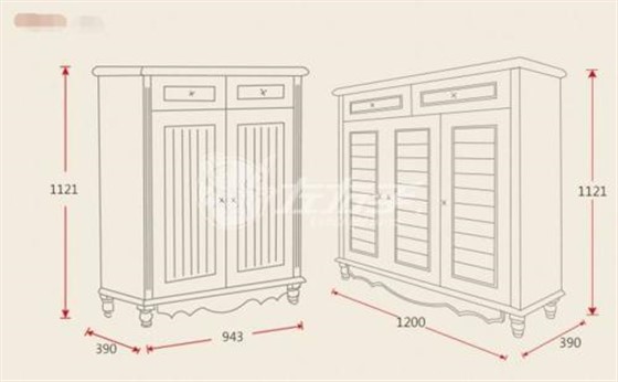 一般鞋柜尺寸是多少？鞋柜尺寸标准尺寸