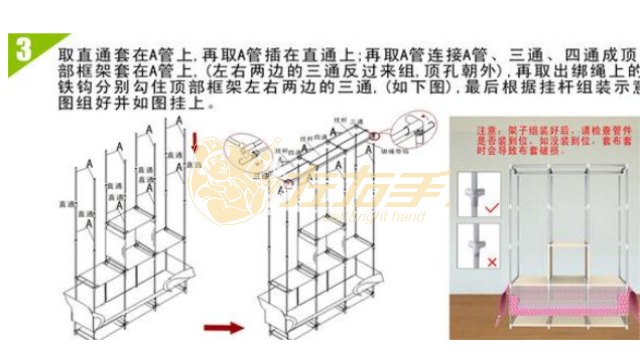 拉链布衣柜安装步骤3